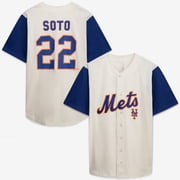 Mens Profile Cream/Royal New York Mets Big & Tall Two-Color Fashion Jersey