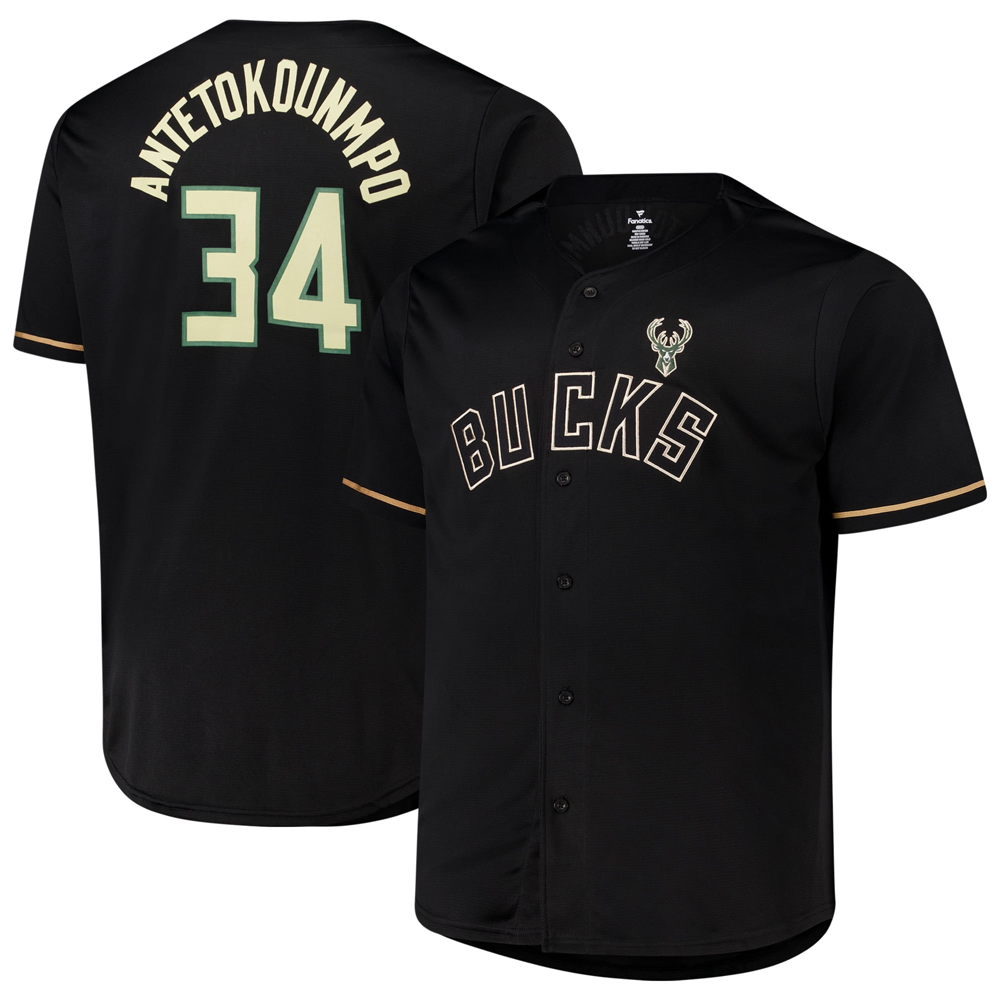 Men's Profile Giannis Antetokounmpo Black Milwaukee Bucks Big & Tall