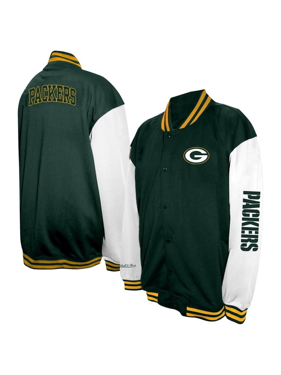 Men's Profile Green Green Bay Packers Big & Tall Full-Snap Varsity Jacket