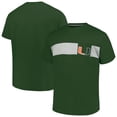 thumbnail image 1 of Men's Profile Green Miami Hurricanes Big & Tall Color Stripe T-Shirt, 1 of 3