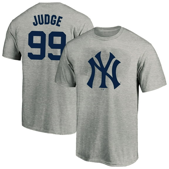Men's Profile Heather Gray New York Yankees Big & Tall Name & Number T-Shirt