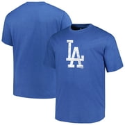 Mens Profile Heather Royal Los Angeles Dodgers Big & Tall Weathered Logo T-Shirt