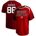 thumbnail image 1 of Men's Profile Jack Hughes Red New Jersey Devils Big & Tall Name & Number T-Shirt, 1 of 3