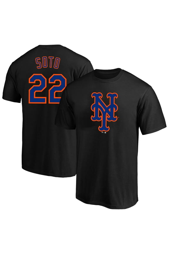 Men's Fanatics Juan Soto Black New York Mets Big & Tall Name & Number T-Shirt