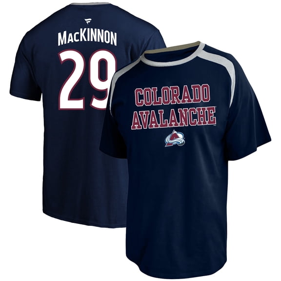 Men's Profile Nathan MacKinnon Navy Colorado Avalanche Big & Tall Name & Number T-Shirt
