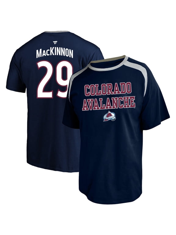 Men's Profile Nathan MacKinnon Navy Colorado Avalanche Big & Tall Name & Number T-Shirt
