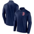 thumbnail image 1 of Men's Profile Navy Boston Red Sox Big & Tall Raglan Quarter-Zip Top, 1 of 3
