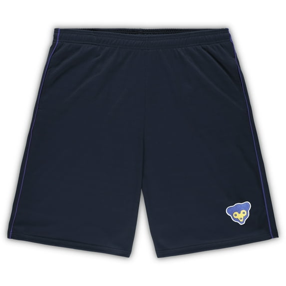 Men's Profile Navy Chicago Cubs Big & Tall Cooperstown Collection Mesh Shorts
