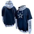 thumbnail image 1 of Men's Fanatics Navy/Heather Gray Dallas Cowboys Big & Tall Twofer Pullover Hoodie, 1 of 3