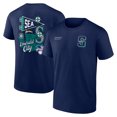 thumbnail image 1 of Men's Profile Navy Seattle Mariners Big & Tall Split Zone T-Shirt, 1 of 3