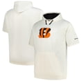 thumbnail image 1 of Men's Profile Oatmeal Cincinnati Bengals Big & Tall Chest Print and Logo Short Sleeve Pullover Hoodie, 1 of 4