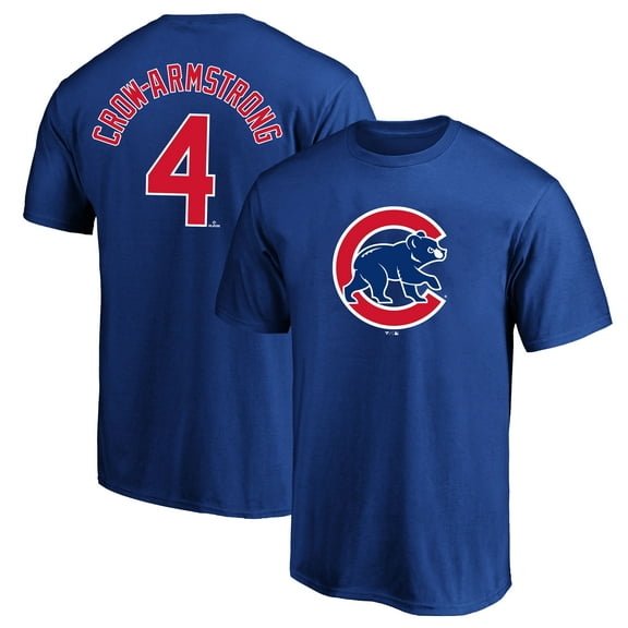 Men's Fanatics Pete Crow-Armstrong Royal Chicago Cubs Big & Tall Name & Number T-Shirt
