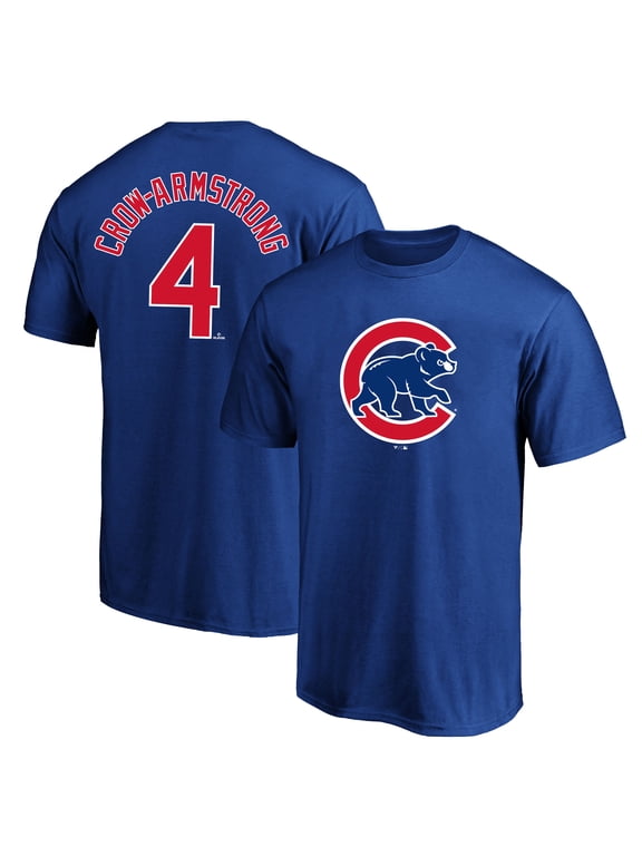 Men's Fanatics Pete Crow-Armstrong Royal Chicago Cubs Big & Tall Name & Number T-Shirt