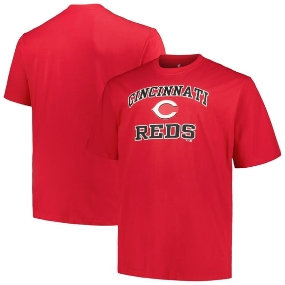Men's Profile Red Cincinnati Reds Big & Tall Heart & Soul T-Shirt