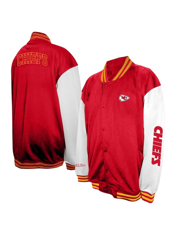 Men's Profile Red Kansas City Chiefs Big & Tall Full-Snap Varsity Jacket