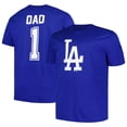 thumbnail image 1 of Men's Profile Royal Los Angeles Dodgers Big & Tall #1 Dad T-Shirt, 1 of 3