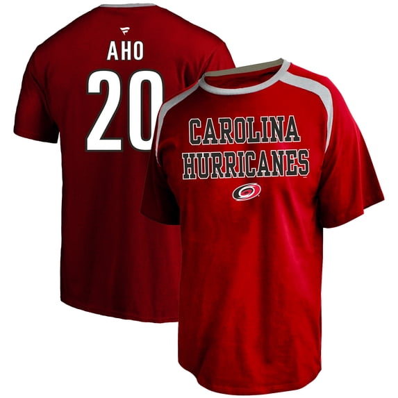 Men's Profile Sebastian Aho Red Carolina Hurricanes Big & Tall Name & Number T-Shirt