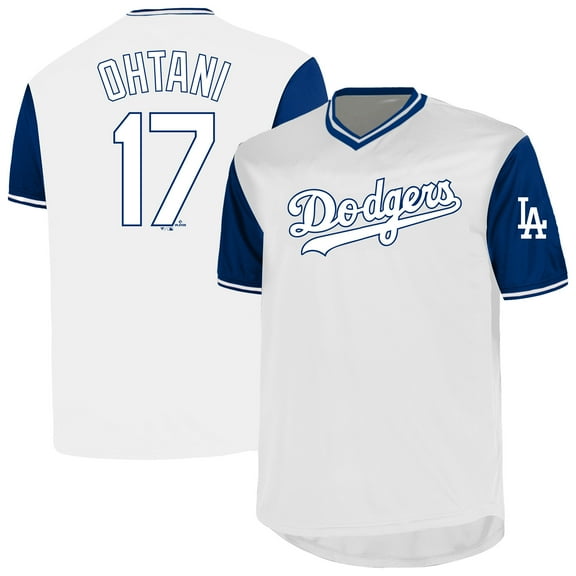 Men's-Profile Shohei Ohtani White Los Angeles Dodgers Big & Tall Name & Number Birdeye V-Neck T-Shirt