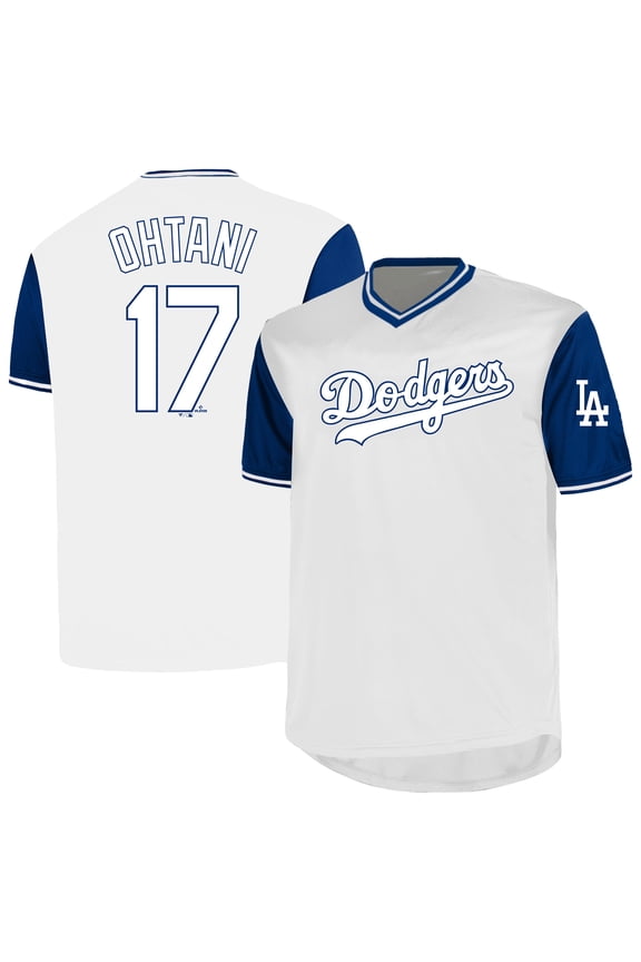 Men's-Profile Shohei Ohtani White Los Angeles Dodgers Big & Tall Name & Number Birdeye V-Neck T-Shirt