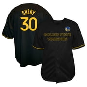 Men's Profile Stephen Curry Black Golden State Warriors Big & Tall Name & Number Button-Up Jersey