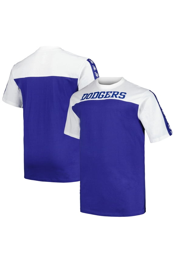 Men's Profile White/Royal Los Angeles Dodgers Big & Tall Yoke Knit T-Shirt