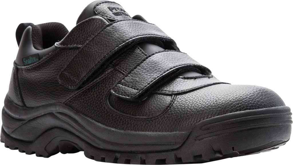 Men's Propet Cliff Walker Low Strap Walking Shoe Black Full Grain Leather 16 D - image 1 of 6