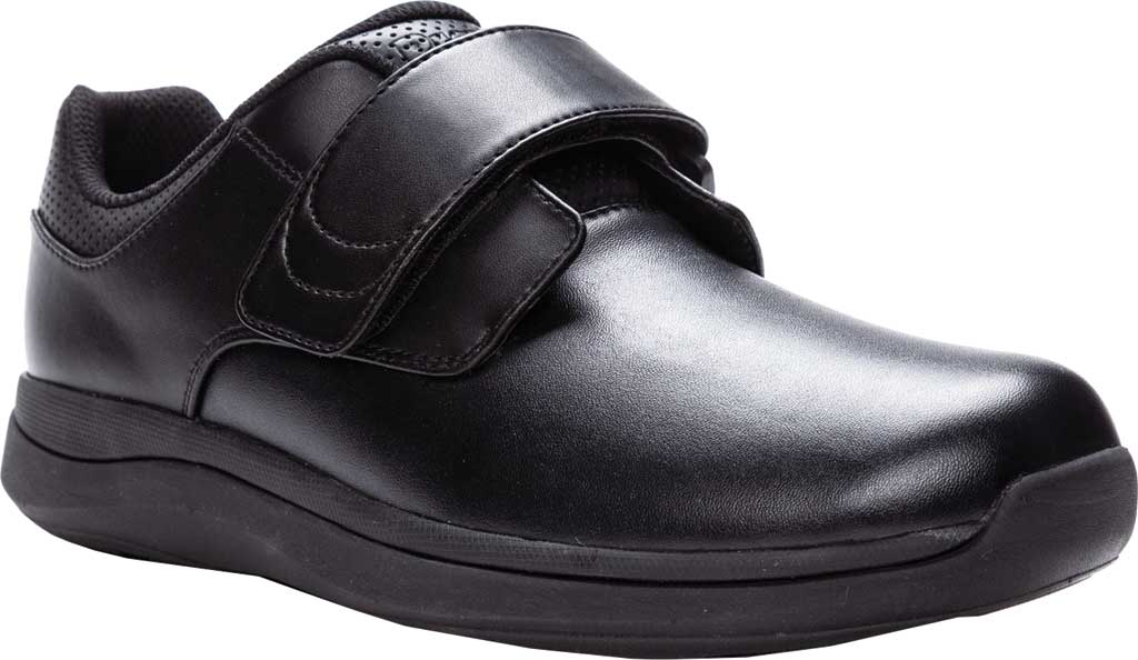 Men's Propet Pierson Strap Orthopedic Shoe Black Leatherette 9.5 3E - image 1 of 5