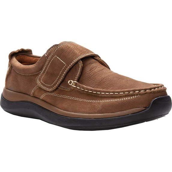Men's Propet Porter Moc Toe Slip On Timber Nubuck 11 D