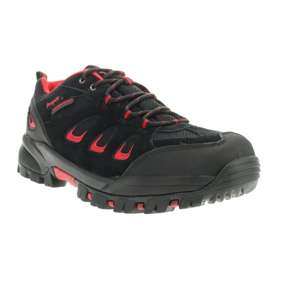 Men's Propet Ridge Walker Low Sneaker Black/Red