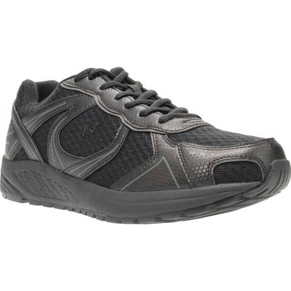 Men's Propet X5 Sneaker All Black Knit Mesh 14 E