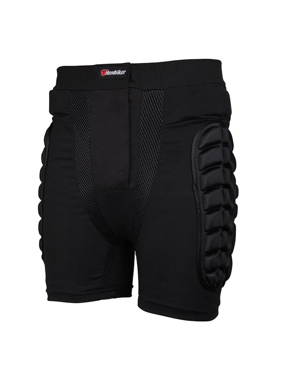 Men's Protective Shorts, Padded Motorcycle Riding Armor Breathable Impact Shorts for Ski Snowboard Cycling, Summer Sports Casual Beach Gym Shorts with Elastic Waistband