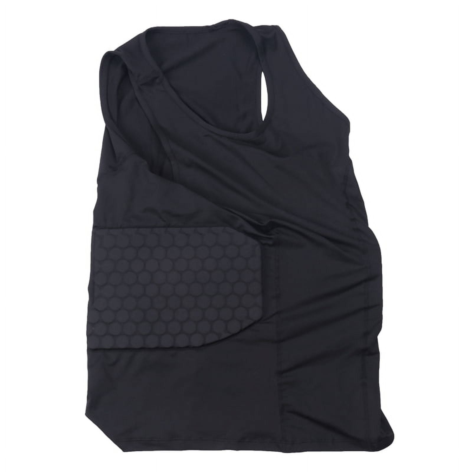 Men's Protector Padded Vest Compression Shirt Training Vest with 3