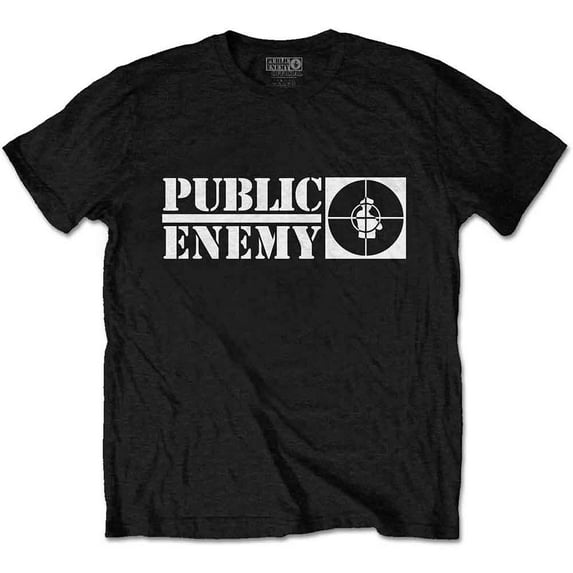 Men's Public Enemy Crosshairs Logo Slim Fit T-shirt XX-Large Black