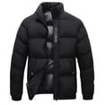 thumbnail image 1 of Men's Puffer Jacket Waterproof Winter Parka Jackets Warm Thicken Ski Coat Quilted Insulated Bubble Jacket Black 4XL, 1 of 3
