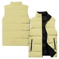 thumbnail image 1 of Men's Puffer Lightweight Vest Quilted Water-Resistant Windproof Vests Zip Up Sleeveless Vest Jacket with Pockets Big & Tall Winter Casual Puffy Lightweight Jacket Outerwear for Hiking Golf,Yellow M, 1 of 2