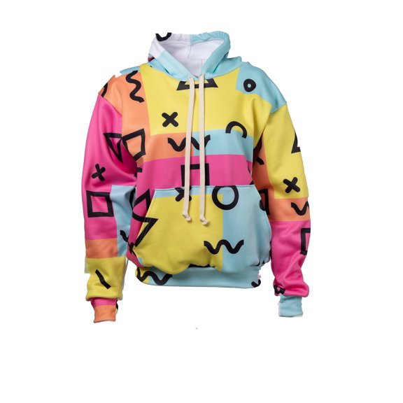 Men's Small Lightweight Polyester Pullover Sweatshirt with Hood and Pocket