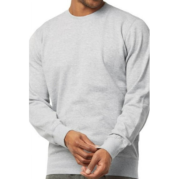 Men's Pullover Crew Neckline Lightweight Fleece Sweatshirts, Heather Grey XL