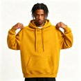 thumbnail image 1 of Men's Pullover Hoodie, Solid Drawstring Long Sleeve Sweatshirt, 1 of 1