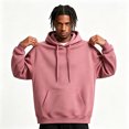 thumbnail image 1 of Men's Pullover Hoodie, Solid Drawstring Long Sleeve Sweatshirt, 1 of 1