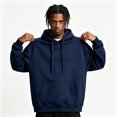 thumbnail image 1 of Men's Pullover Hoodie, Solid Drawstring Long Sleeve Sweatshirt, 1 of 1