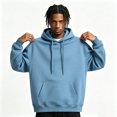 thumbnail image 1 of Men's Pullover Hoodie, Solid Drawstring Long Sleeve Sweatshirt, 1 of 1