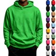 thumbnail image 1 of Men's Pullover Hoodies Big and Tall Long Sleeve Casual Hooded Sweatshirt Loose fit Comfort Pullover Hoodies Green 5XL, 1 of 5