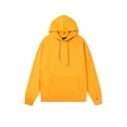 thumbnail image 1 of Men's Pullover Hoodies Drawstring Long Sleeve Solid Color Sweatshirts Hooded Casual Loose Fall Tops with Pockets (XL, Yellow), 1 of 3