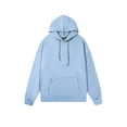 thumbnail image 1 of Men's Pullover Hoodies Drawstring Long Sleeve Solid Color Sweatshirts Hooded Casual Loose Fall Tops with Pockets (XXL, Sky Blue), 1 of 3