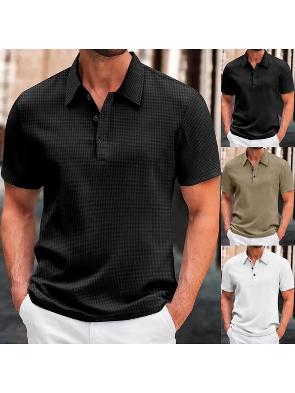 Men's Pullover Shirt Nylon Spandex | Casual Button Short Sleeve Blouse | Turndown Collar Relaxed Fit Moisture-Wicking Quick Dry | Daily Beach Vacation Golf Summer Business Casual