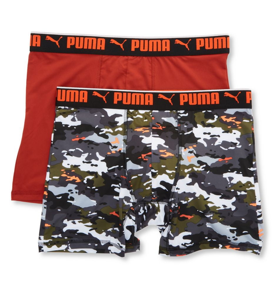 Men's Puma 151151 Sportstyle Boxer Brief Natural Camo Print - 2 Pack (Chili  Red/Grey Camo S) - Walmart.com