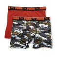 thumbnail image 1 of Men's Puma 151151 Sportstyle Boxer Brief Natural Camo Print - 2 Pack (Chili Red/Grey Camo S), 1 of 1