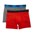 thumbnail image 1 of Men's Puma 15529 Chromatic Cat Graphic Boxer Brief - 2 Pack (Red/Grey M), 1 of 1