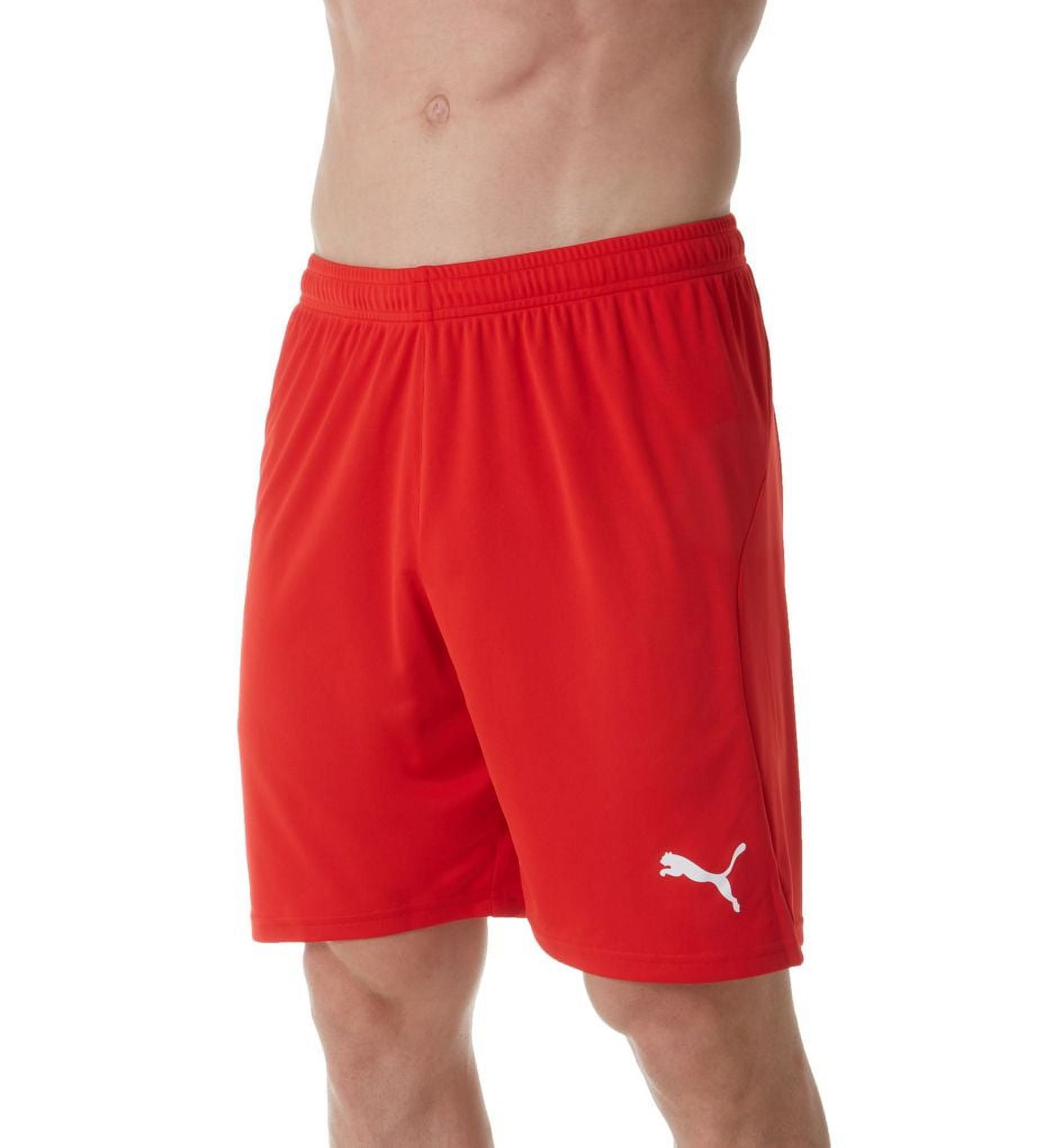 PUMA Mens Liga Core Shorts - Red/White - X-Large