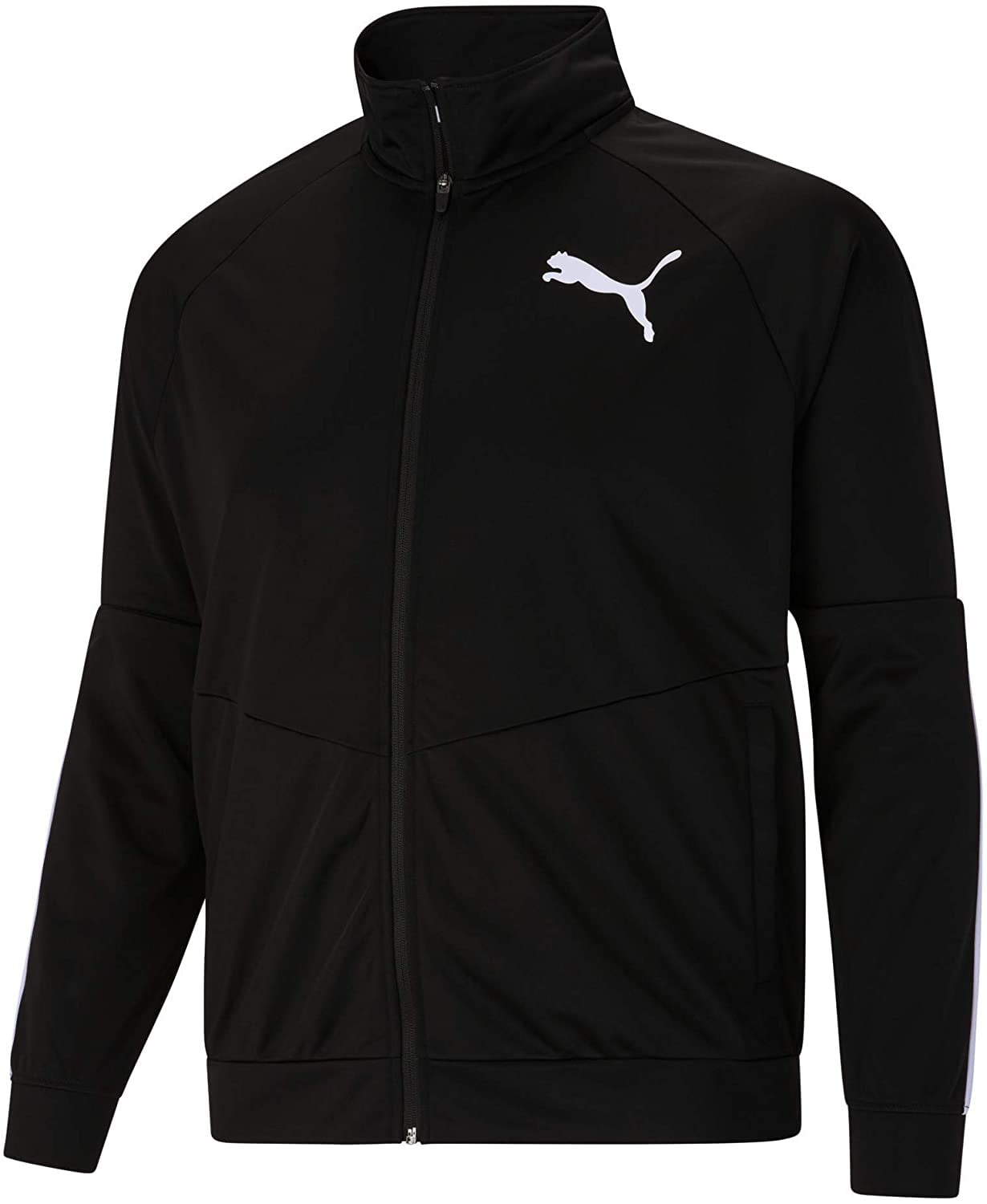 Puma Men s Contrast 2.0 Colorblocked Logo Print Track Jacket Green Size Medium Walmart